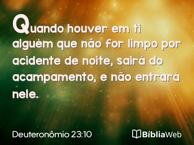 Deuteronômio 23:10 em imagem para compartilhar