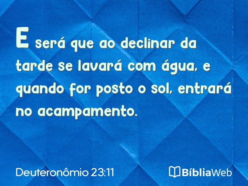 Deuteronômio 23:11 em imagem para compartilhar