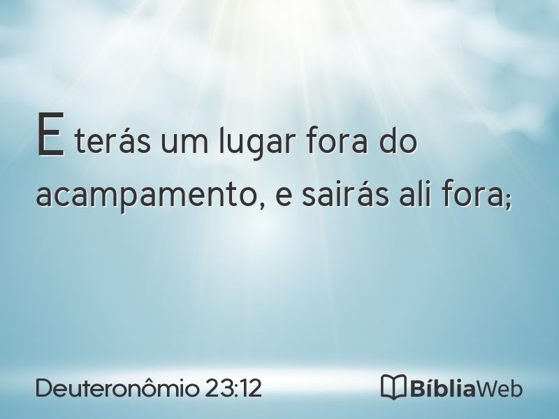 Deuteronômio 23:12 em imagem para compartilhar