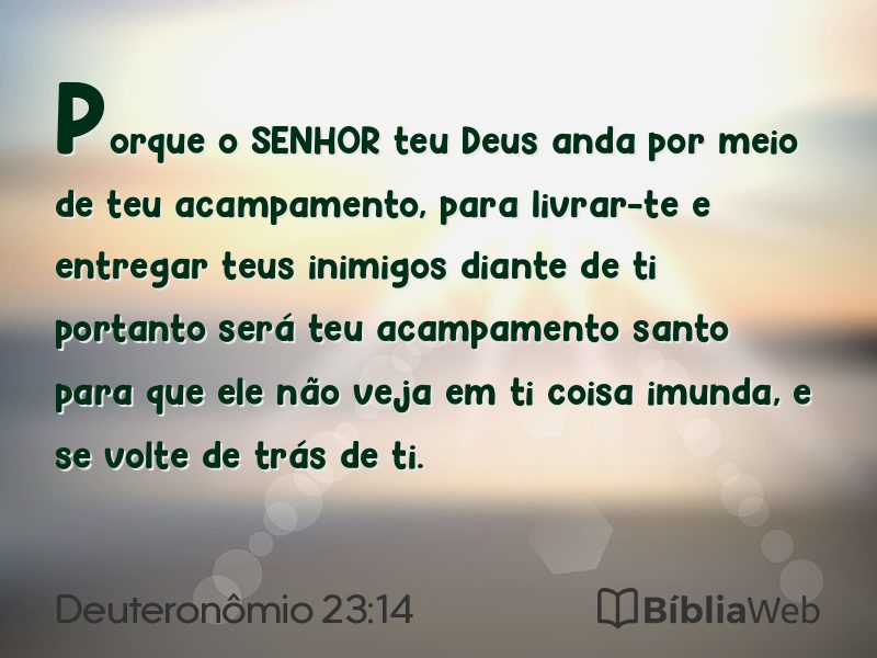 Deuteronômio 23:14 em imagem para compartilhar