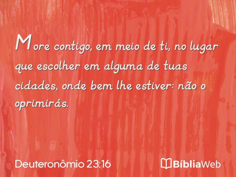 Deuteronômio 23:16 em imagem para compartilhar