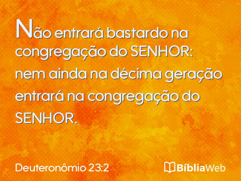Deuteronômio 23:2 em imagem para compartilhar