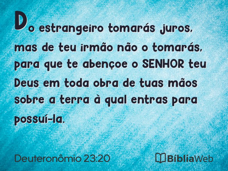 Deuteronômio 23:20 em imagem para compartilhar