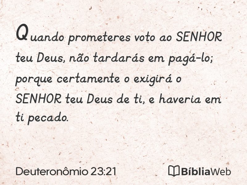 Deuteronômio 23:21 em imagem para compartilhar