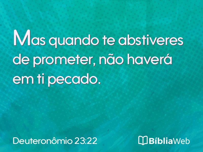 Deuteronômio 23:22 em imagem para compartilhar
