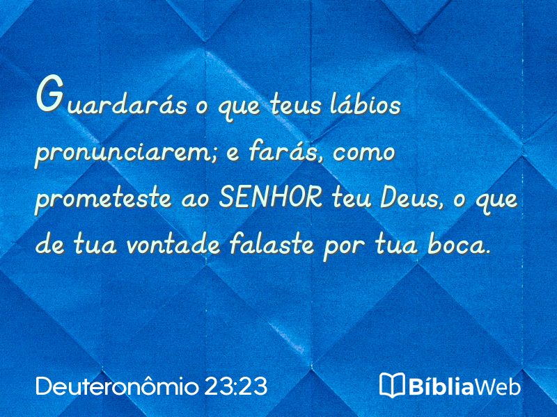 Deuteronômio 23:23 em imagem para compartilhar