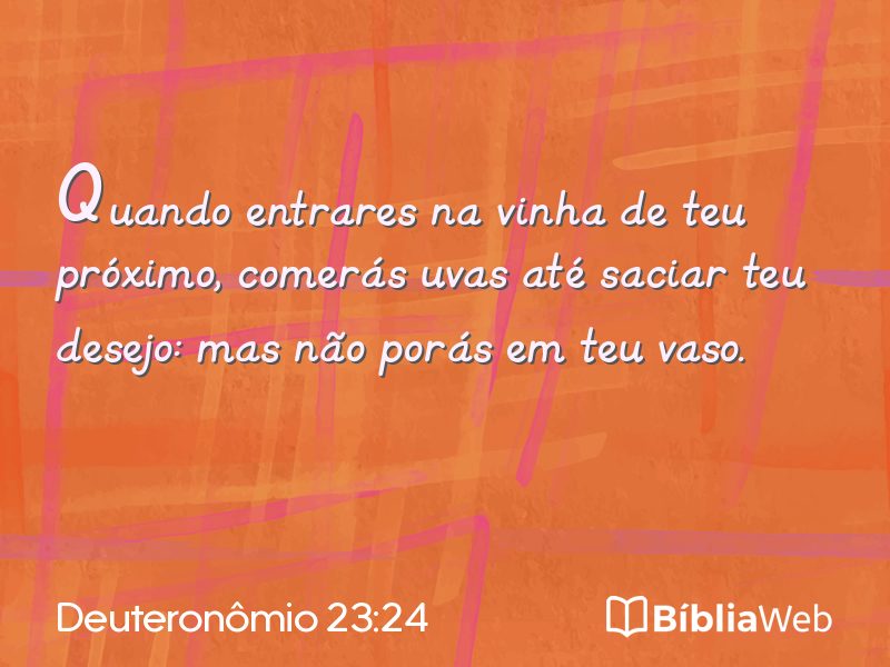 Deuteronômio 23:24 em imagem para compartilhar