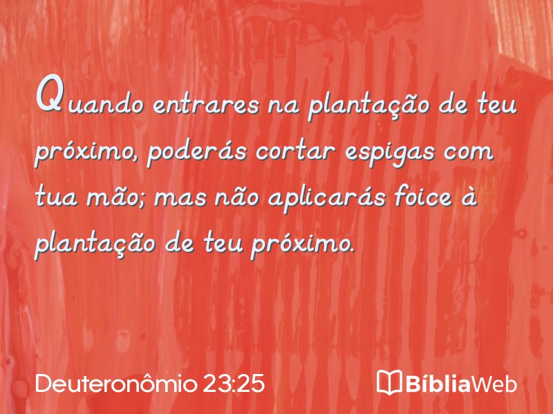 Deuteronômio 23:25 em imagem para compartilhar