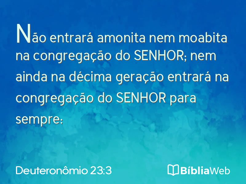 Deuteronômio 23:3 em imagem para compartilhar
