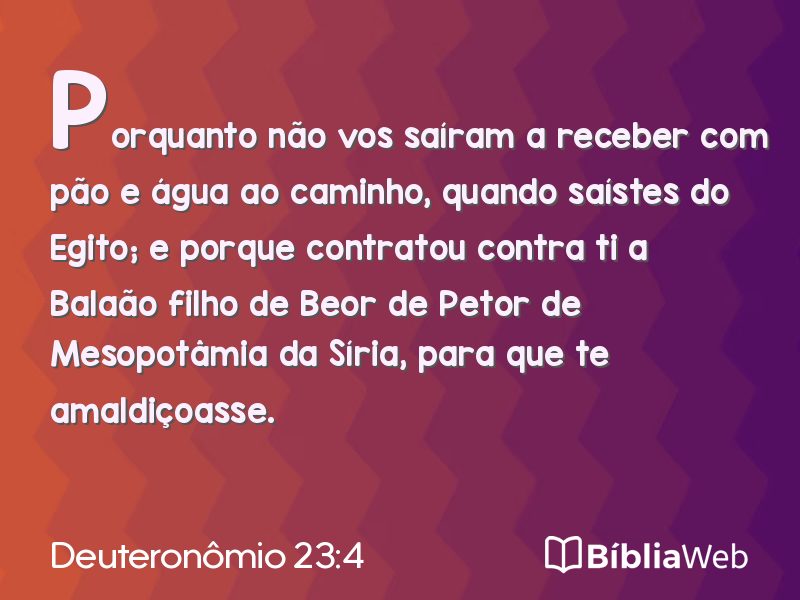 Deuteronômio 23:4 em imagem para compartilhar
