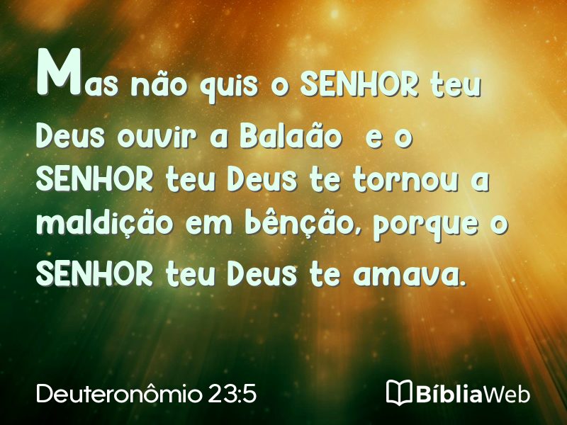 Deuteronômio 23:5 em imagem para compartilhar