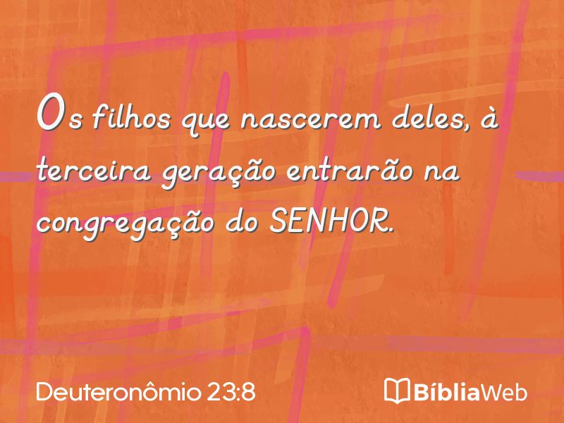 Deuteronômio 23:8 em imagem para compartilhar
