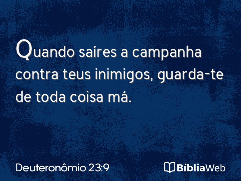 Deuteronômio 23:9 em imagem para compartilhar