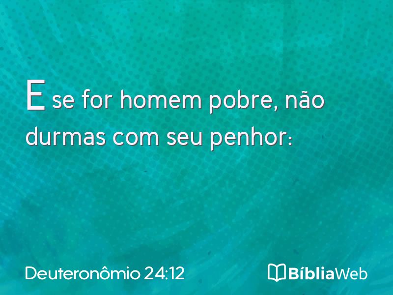 Deuteronômio 24:12 em imagem para compartilhar