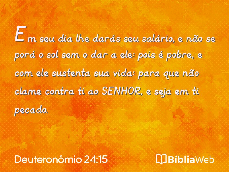 Deuteronômio 24:15 em imagem para compartilhar