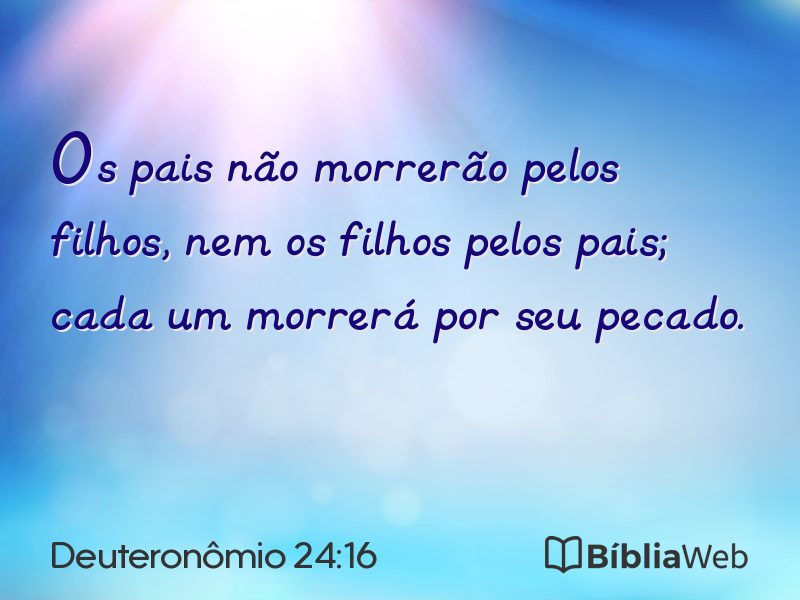 Deuteronômio 24:16 em imagem para compartilhar