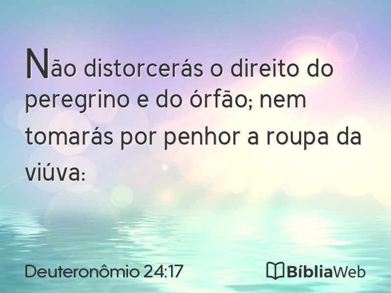 Deuteronômio 24:17 em imagem para compartilhar