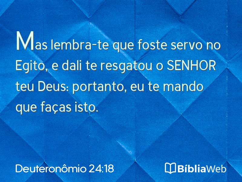 Deuteronômio 24:18 em imagem para compartilhar