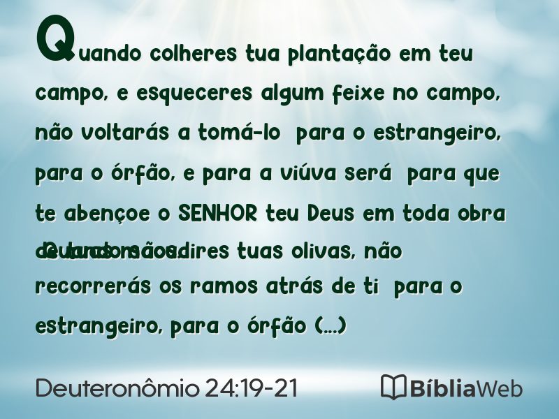Deuteronômio 24:19-21 em imagem para compartilhar