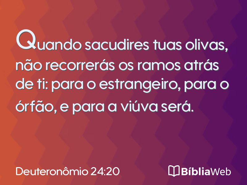 Deuteronômio 24:20 em imagem para compartilhar