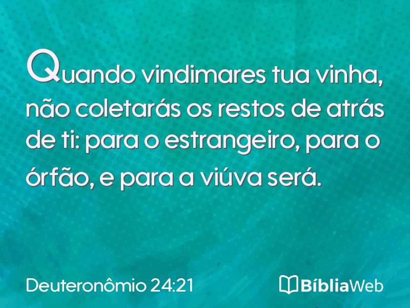Deuteronômio 24:21 em imagem para compartilhar