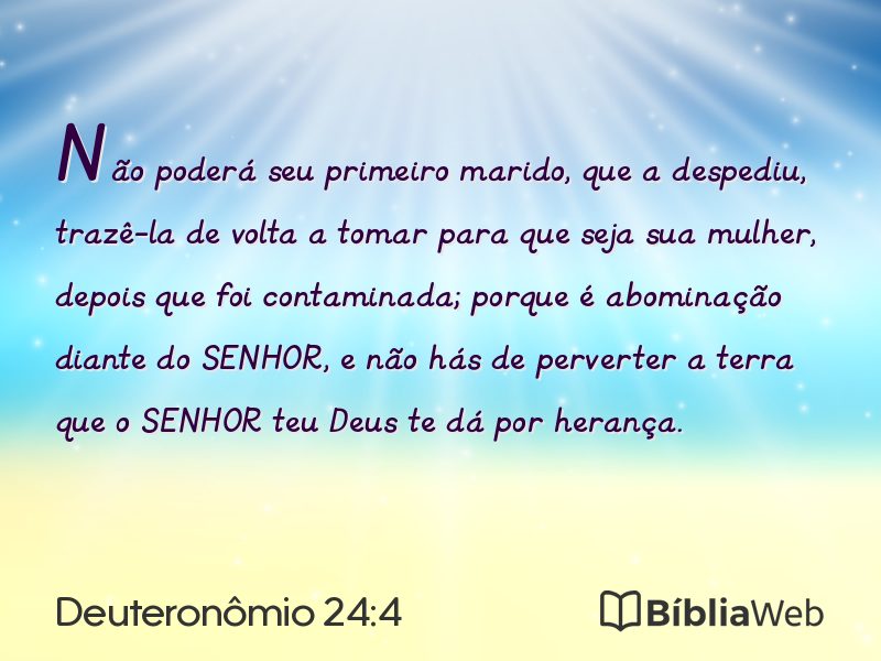 Deuteronômio 24:4 em imagem para compartilhar