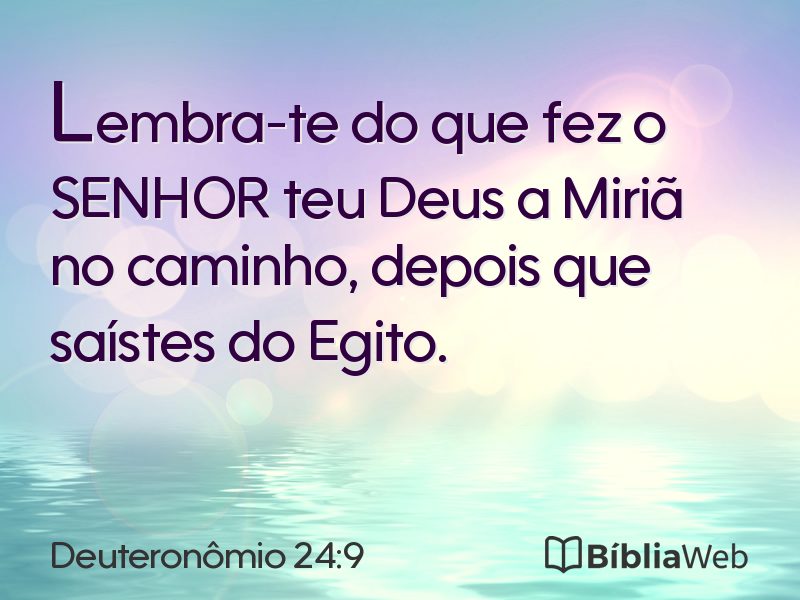 Deuteronômio 24:9 em imagem para compartilhar