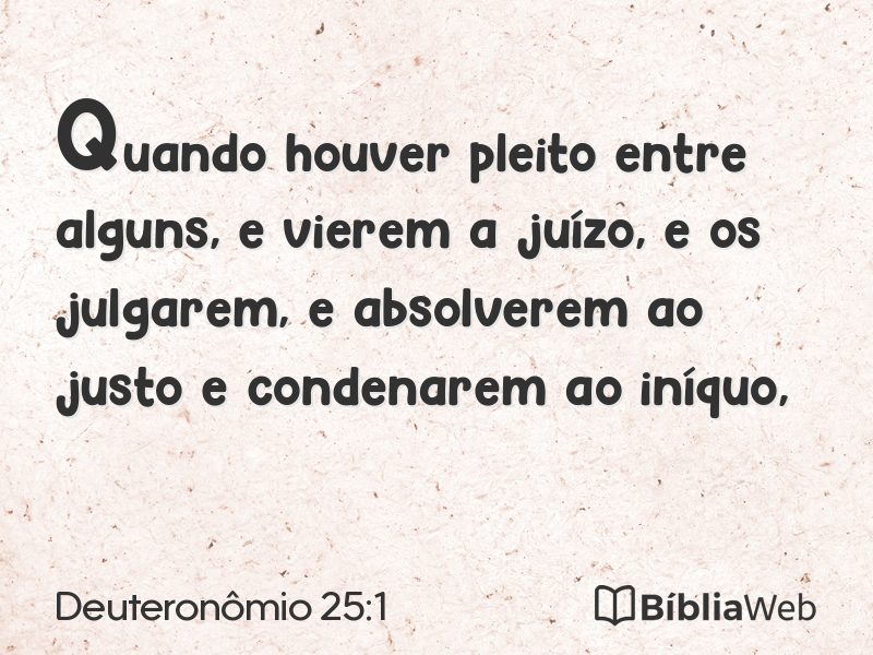 Deuteronômio 25:1 em imagem para compartilhar