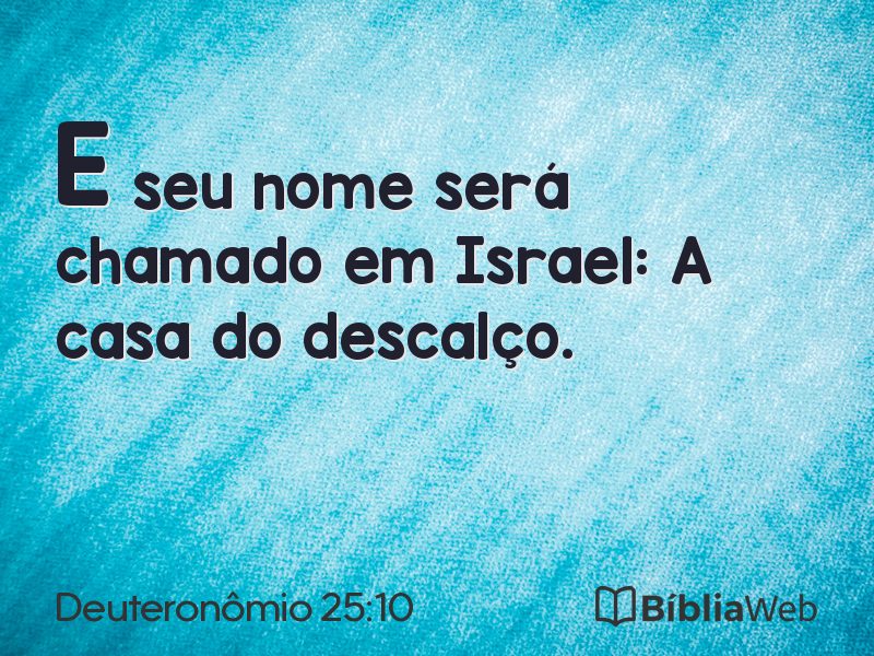 Deuteronômio 25:10 em imagem para compartilhar