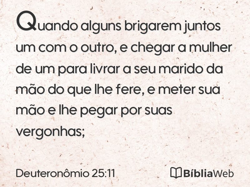 Deuteronômio 25:11 em imagem para compartilhar