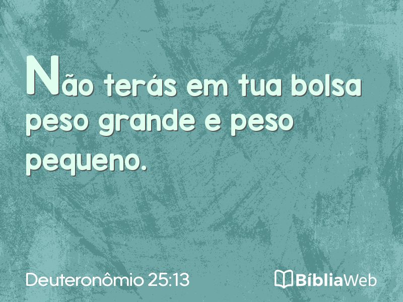 Deuteronômio 25:13 em imagem para compartilhar