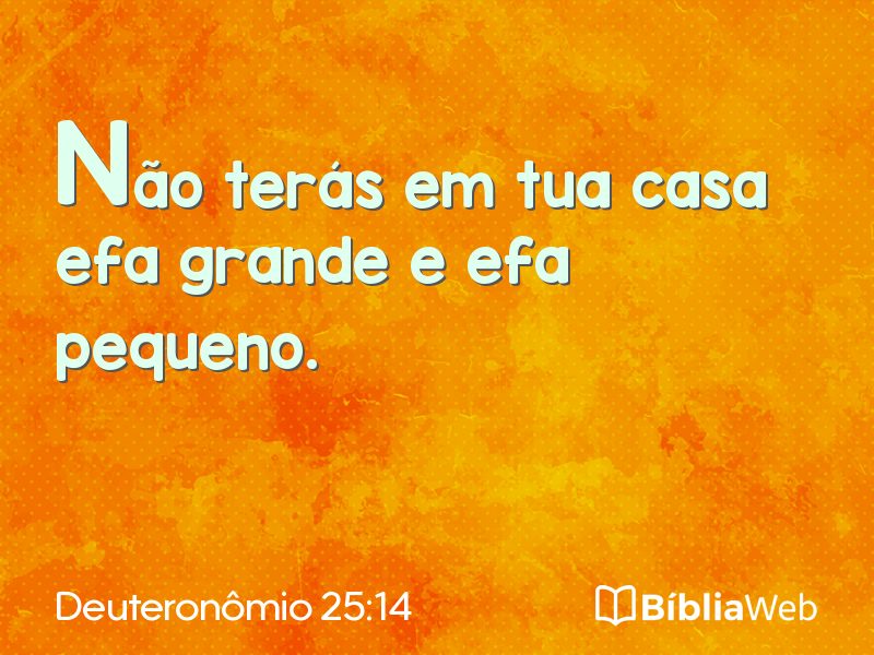 Deuteronômio 25:14 em imagem para compartilhar