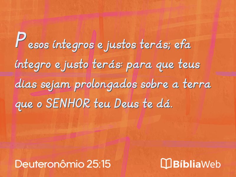 Deuteronômio 25:15 em imagem para compartilhar