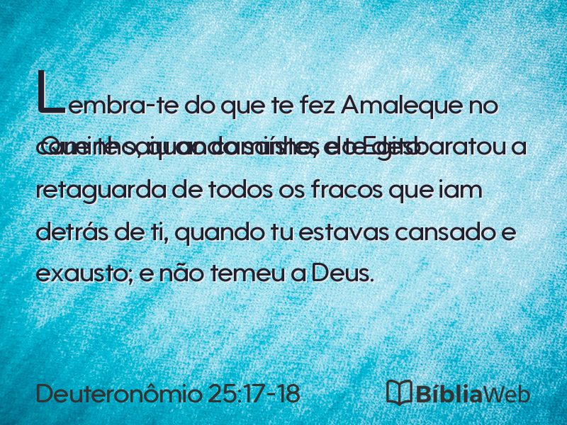 Deuteronômio 25:17-18 em imagem para compartilhar