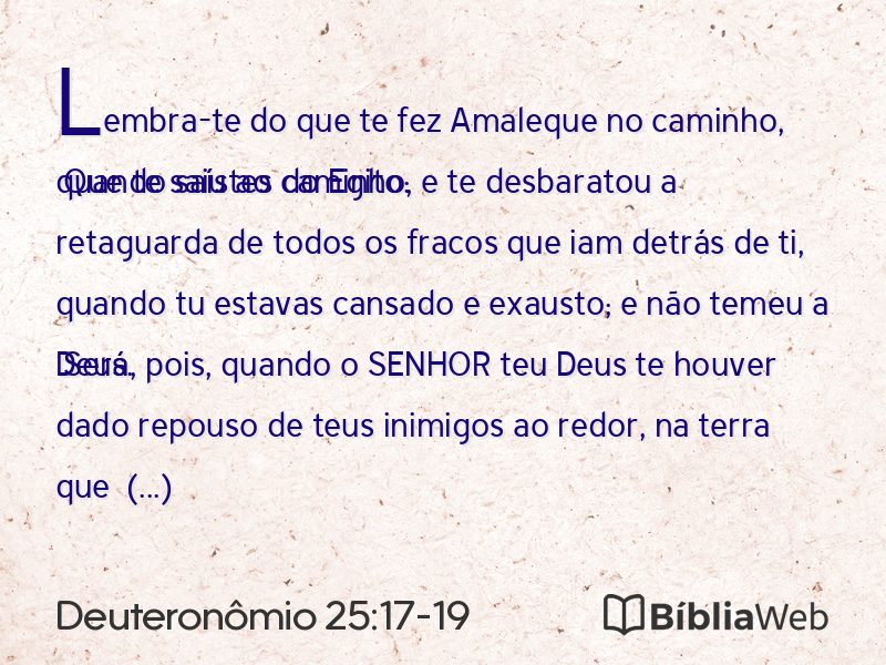 Deuteronômio 25:17-19 em imagem para compartilhar
