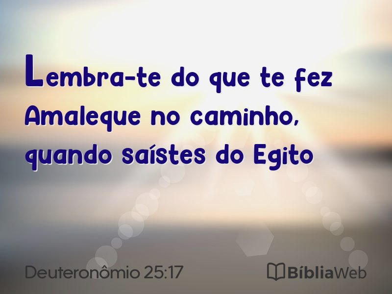 Deuteronômio 25:17 em imagem para compartilhar