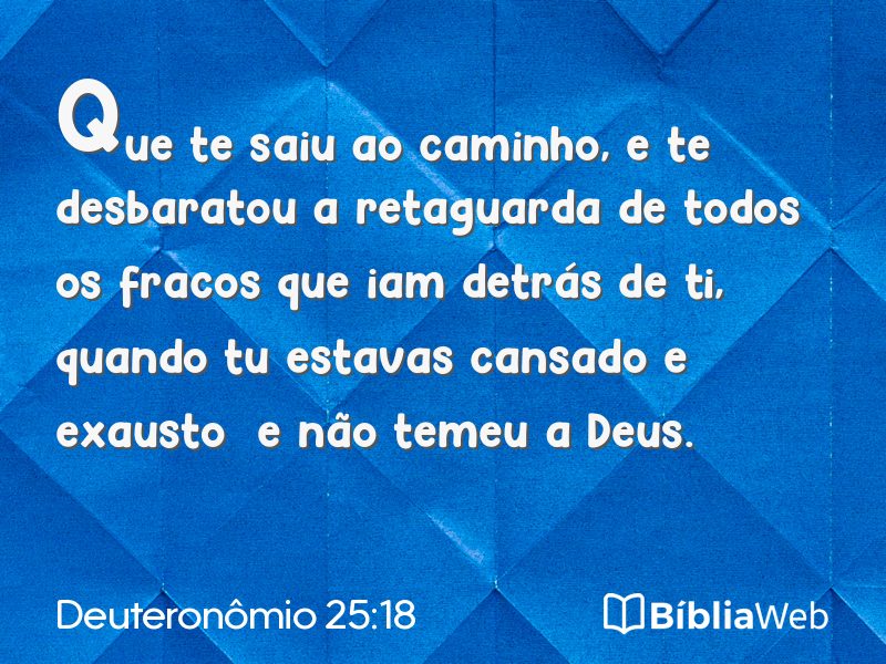 Deuteronômio 25:18 em imagem para compartilhar