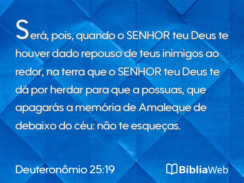 Deuteronômio 25:19 em imagem para compartilhar
