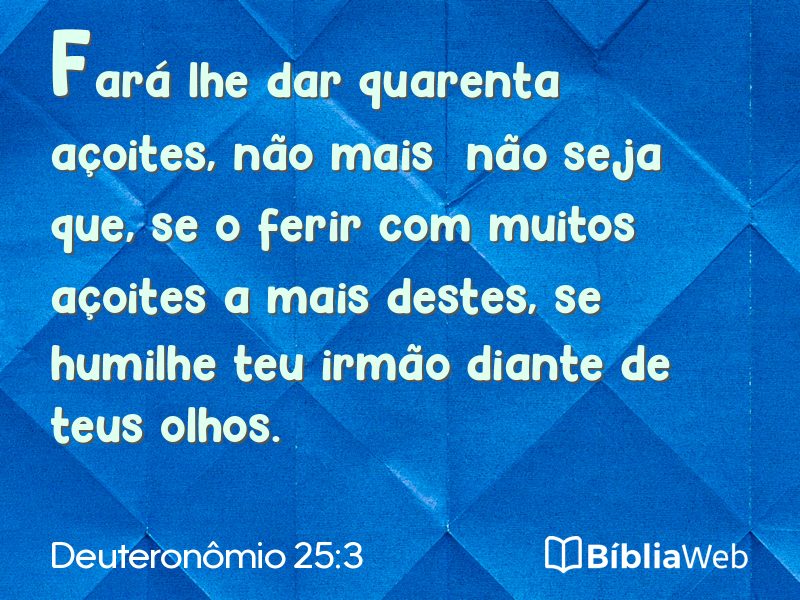 Deuteronômio 25:3 em imagem para compartilhar