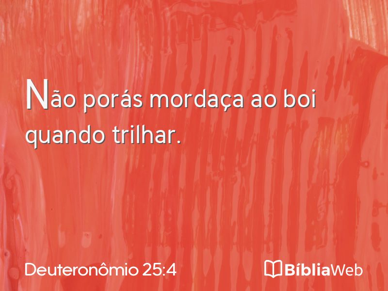 Deuteronômio 25:4 em imagem para compartilhar