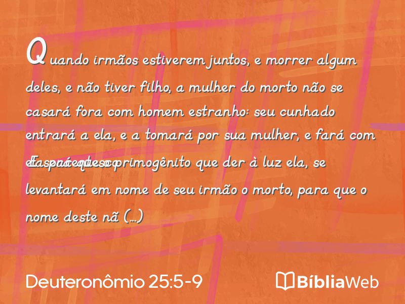 Deuteronômio 25:5-9 em imagem para compartilhar