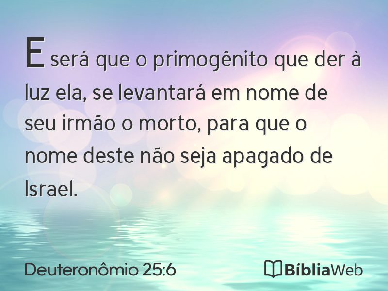Deuteronômio 25:6 em imagem para compartilhar