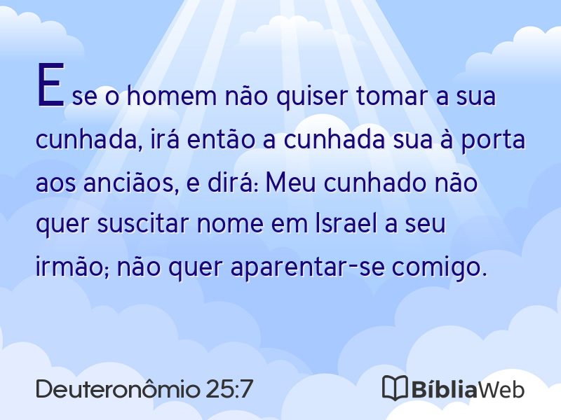 Deuteronômio 25:7 em imagem para compartilhar