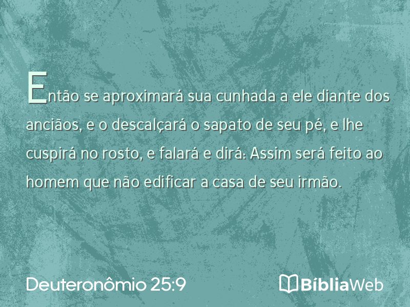 Deuteronômio 25:9 em imagem para compartilhar