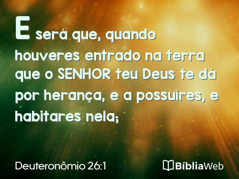 Deuteronômio 26:1 em imagem para compartilhar
