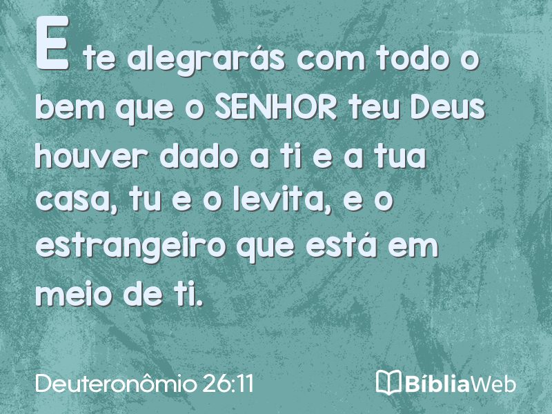 Deuteronômio 26:11 em imagem para compartilhar