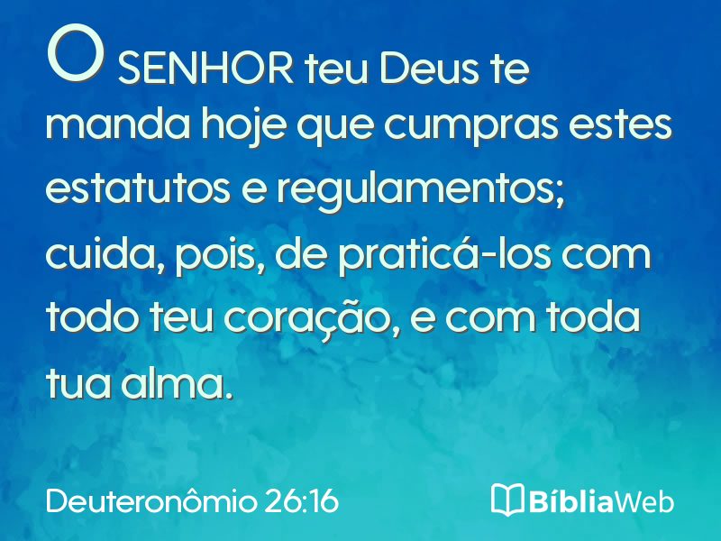 Deuteronômio 26:16 em imagem para compartilhar