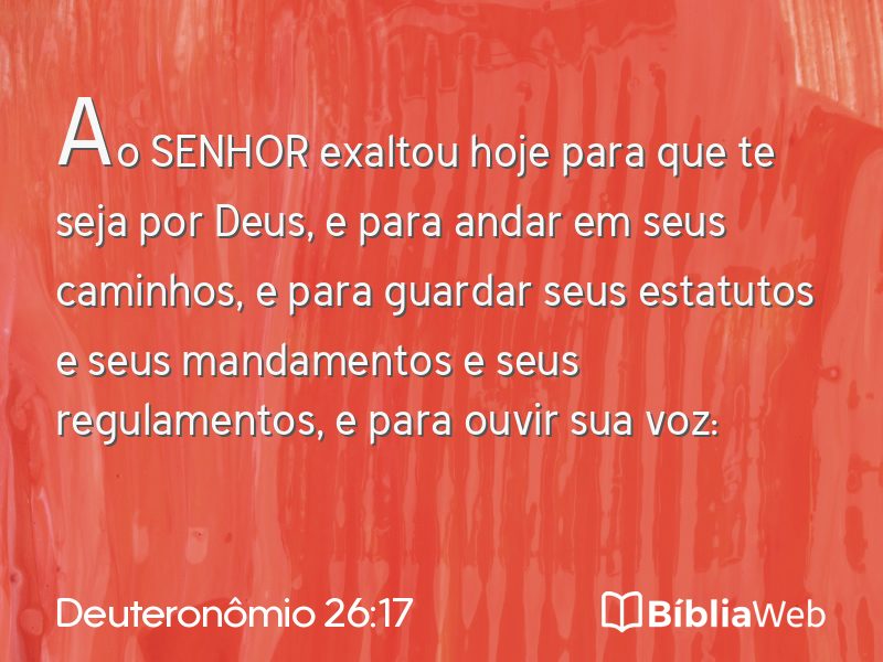 Deuteronômio 26:17 em imagem para compartilhar