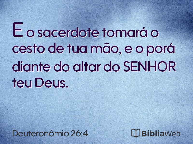 Deuteronômio 26:4 em imagem para compartilhar