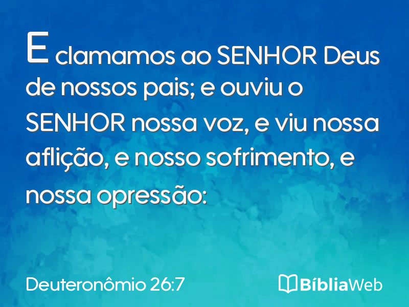 Deuteronômio 26:7 em imagem para compartilhar
